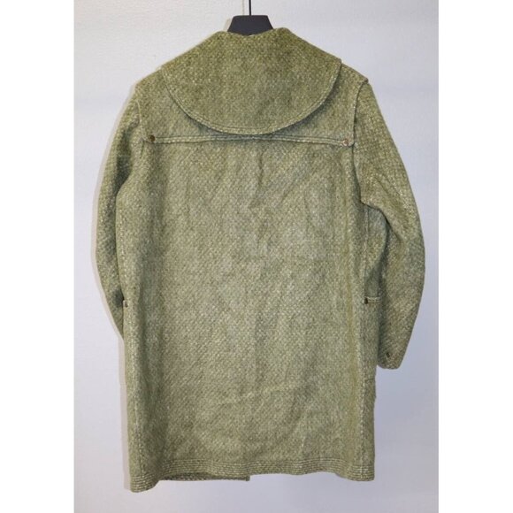 Vintage 70s Piz Palu Tyroler Loden Coat Green Rare Made In Austria Size 14 - Picture 2 of 9